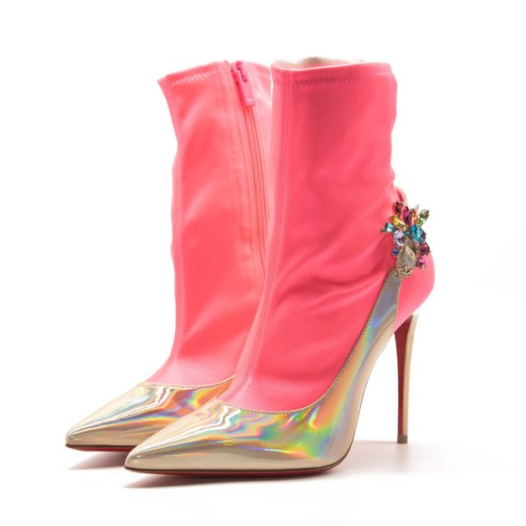Christian Louboutin Jessie Joli Crystal Embellished Bootie EU 38.5 - Picture 7 of 9